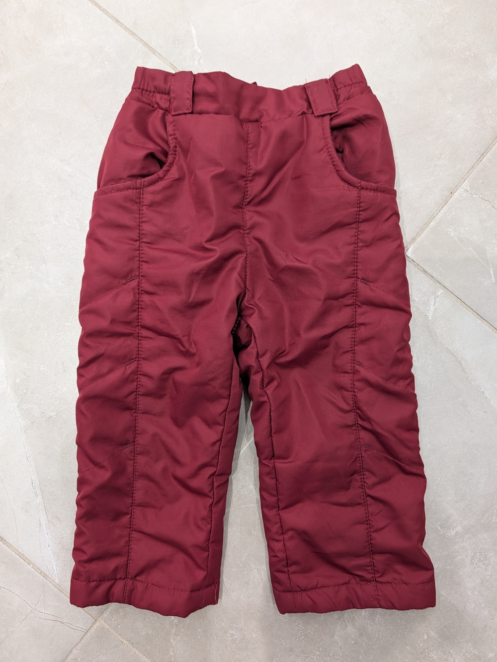 2/$35 Burgundy Quilted Winter Pants – 12-18M